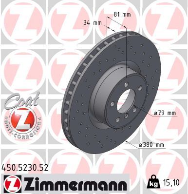 Brake Disc ZIMMERMANN 450.5230.52