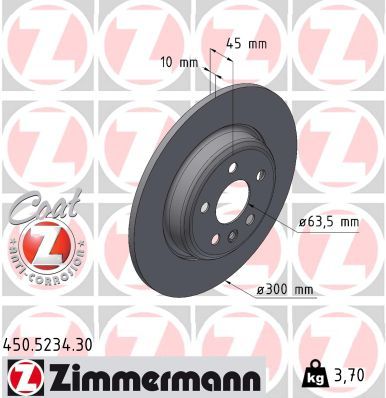 ZIMMERMANN 450.5234.30 Brake Disc