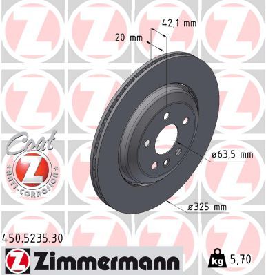 ZIMMERMANN 450.5235.30 Brake Disc