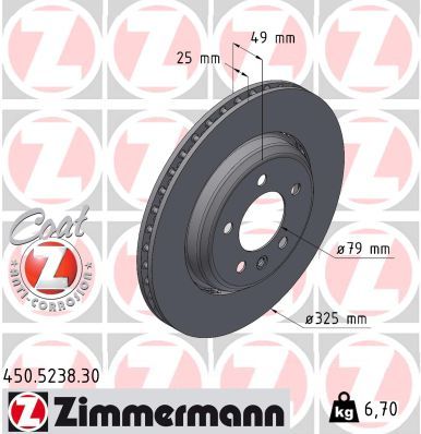 ZIMMERMANN 450.5238.30 Brake Disc