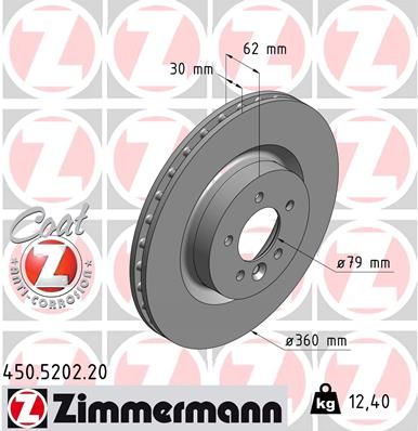 Brake Disc ZIMMERMANN 450.5202.20
