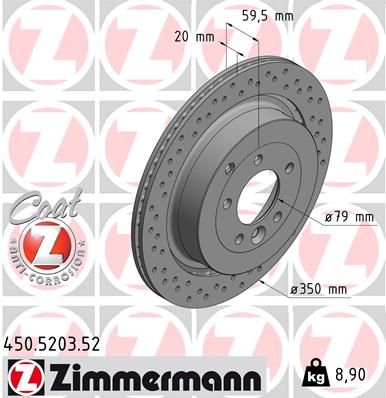 Brake Disc ZIMMERMANN 450.5203.52