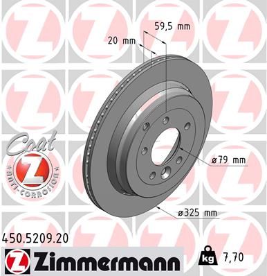 ZIMMERMANN 450.5209.20 Brake Disc