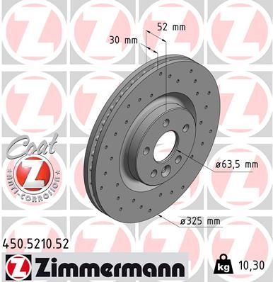 ZIMMERMANN 450.5210.52 Brake Disc