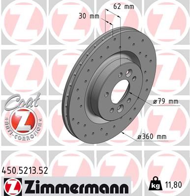 ZIMMERMANN 450.5213.52 Brake Disc