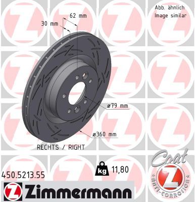 ZIMMERMANN 450.5213.55 Brake Disc