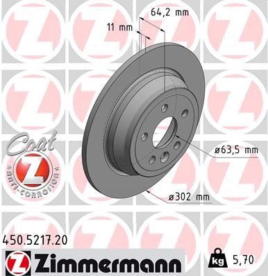 ZIMMERMANN 450.5217.20 Brake Disc