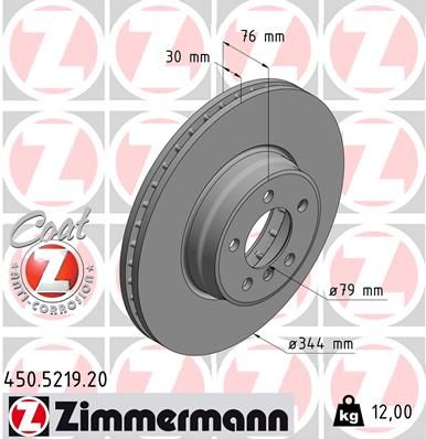 Brake Disc ZIMMERMANN 450.5219.20
