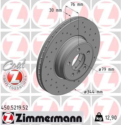 Brake Disc ZIMMERMANN 450.5219.52