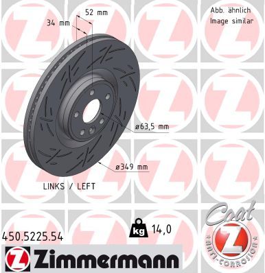 ZIMMERMANN 450.5225.54 Brake Disc