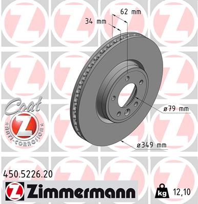 ZIMMERMANN 450.5226.20 Brake Disc