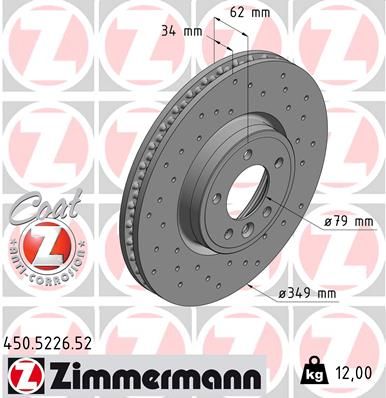 ZIMMERMANN 450.5226.52 Brake Disc
