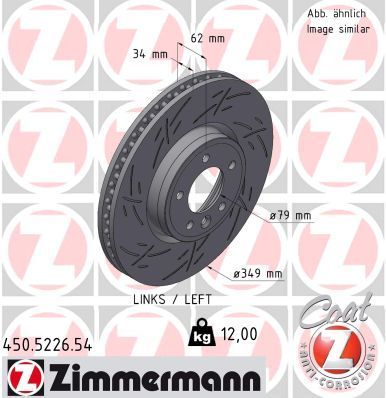 Brake Disc ZIMMERMANN 450.5226.54
