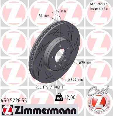 Brake Disc ZIMMERMANN 450.5226.55