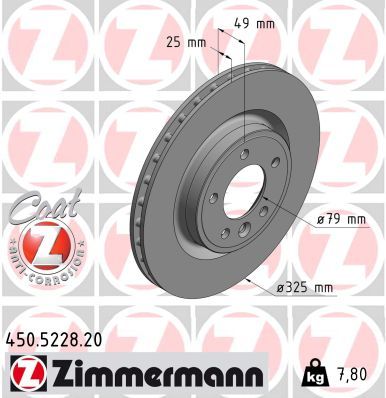Brake Disc ZIMMERMANN 450.5228.20