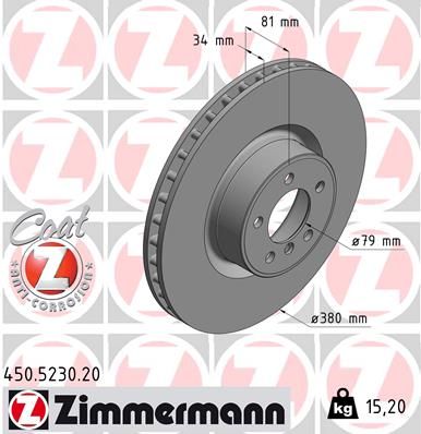 Brake Disc ZIMMERMANN 450.5230.20