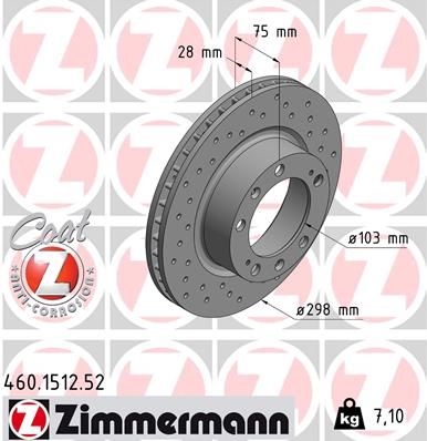 ZIMMERMANN 460.1512.52 Brake Disc
