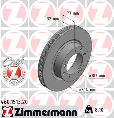 ZIMMERMANN 460.1513.20 Brake Disc
