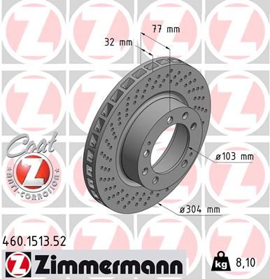 ZIMMERMANN 460.1513.52 Brake Disc
