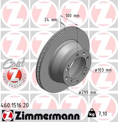 ZIMMERMANN 460.1516.20 Brake Disc