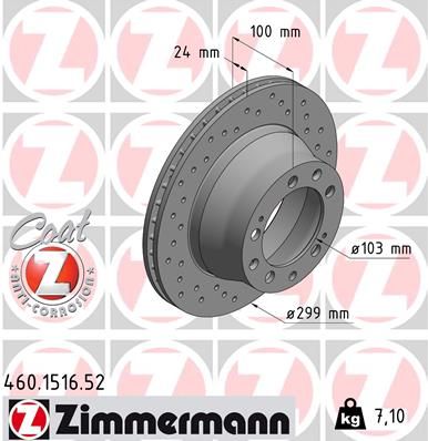 ZIMMERMANN 460.1516.52 Brake Disc