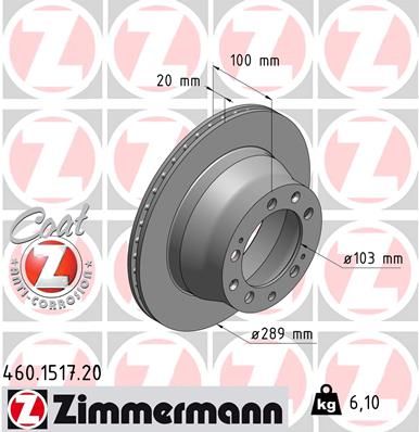 ZIMMERMANN 460.1517.20 Brake Disc