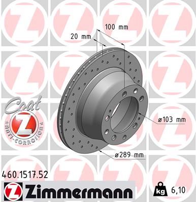 ZIMMERMANN 460.1517.52 Brake Disc