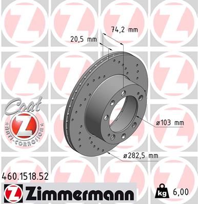 ZIMMERMANN 460.1518.52 Brake Disc