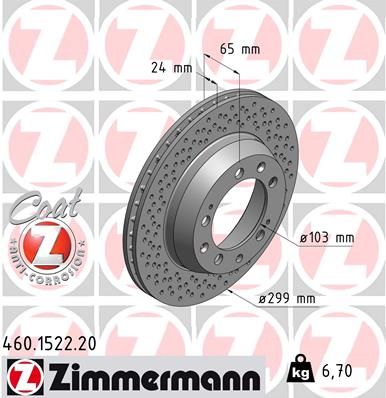 Brake Disc ZIMMERMANN 460.1522.20