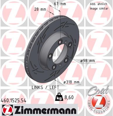 Brake Disc ZIMMERMANN 460.1525.54