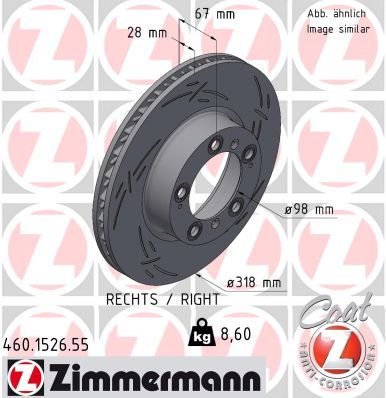Brake Disc ZIMMERMANN 460.1526.55