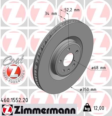 Brake Disc ZIMMERMANN 460.1552.20