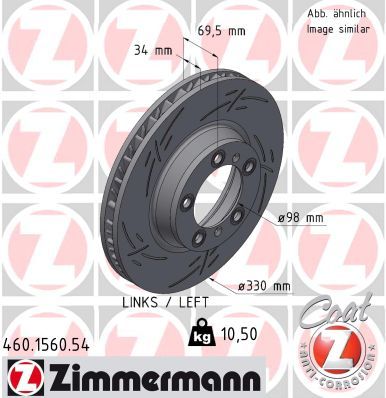 Brake Disc ZIMMERMANN 460.1560.54