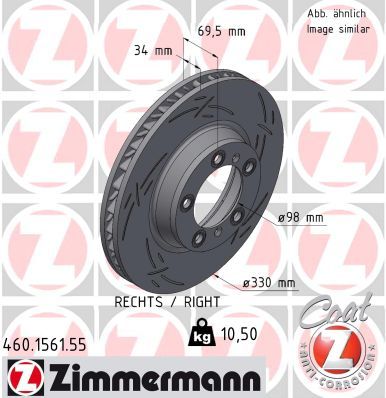 Brake Disc ZIMMERMANN 460.1561.55