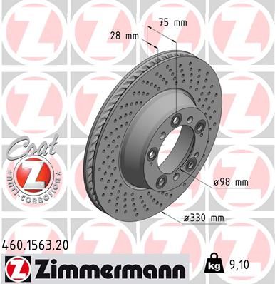 ZIMMERMANN 460.1563.20 Brake Disc