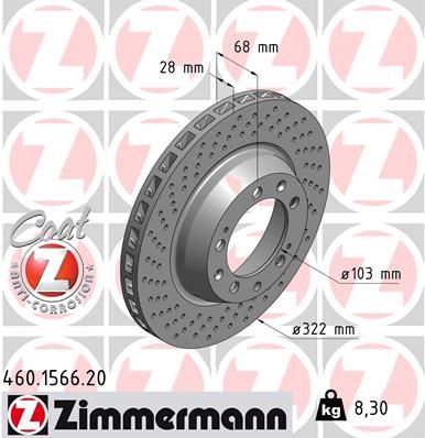 ZIMMERMANN 460.1566.20 Brake Disc