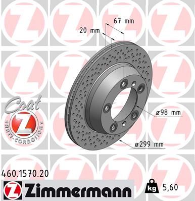 ZIMMERMANN 460.1570.20 Brake Disc