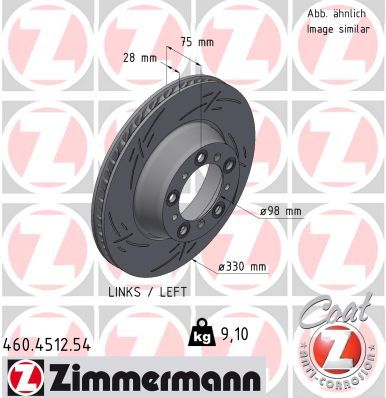 Brake Disc ZIMMERMANN 460.4512.54