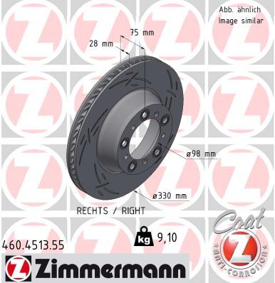 Brake Disc ZIMMERMANN 460.4513.55