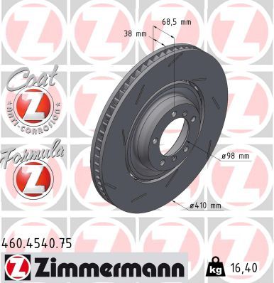 ZIMMERMANN 460.4540.75 Brake Disc