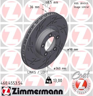 Brake Disc ZIMMERMANN 460.4553.54