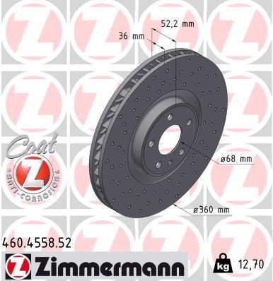 ZIMMERMANN 460.4558.52 Brake Disc