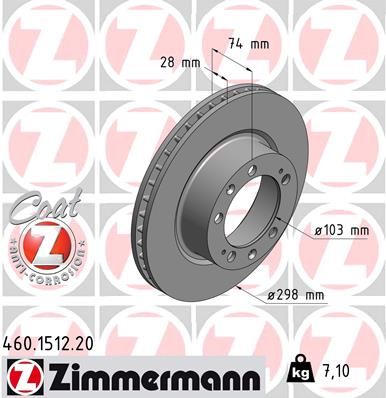 ZIMMERMANN 460.1512.20 Brake Disc