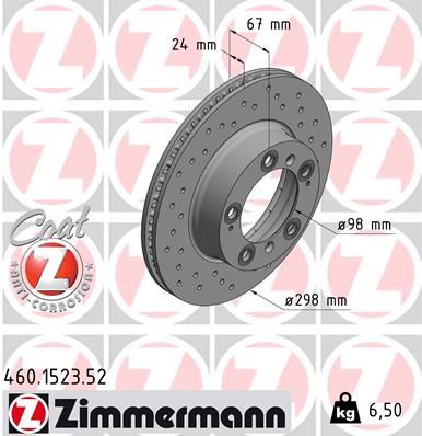 Brake Disc ZIMMERMANN 460.1523.52