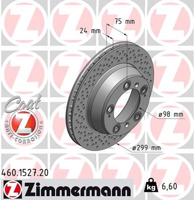 Brake Disc ZIMMERMANN 460.1527.20