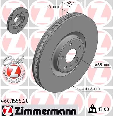 ZIMMERMANN 460.1555.20 Brake Disc