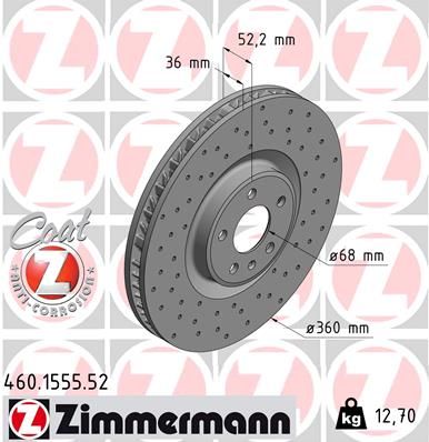 Brake Disc ZIMMERMANN 460.1555.52
