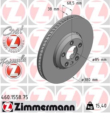Brake Disc ZIMMERMANN 460.1558.75