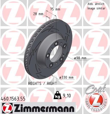 Brake Disc ZIMMERMANN 460.1563.55