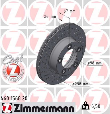 Brake Disc ZIMMERMANN 460.1568.20
